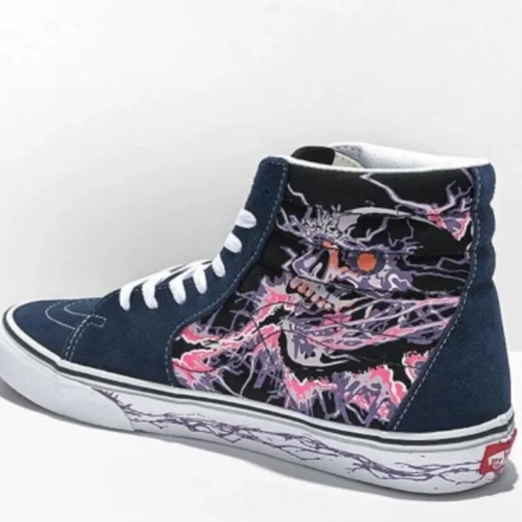 Vans SK8 Hi Zap Black/True White Men's Classic Skate Shoes Size12 - Picture 7 of 8